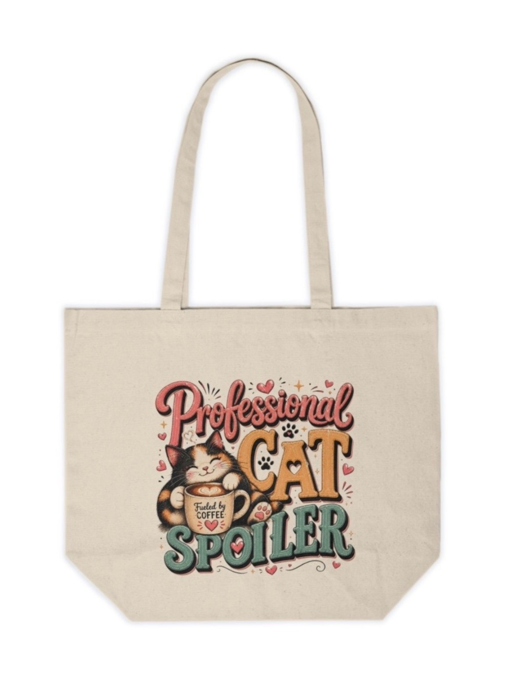 Professional Cat Spoiler Canvas Tote Bag | Cute Cat Lover Coffee Bag